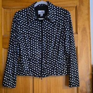 Joseph Ribkoff Black and White Polka Dot Blazer
